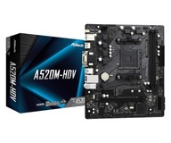 PŁYTA GŁÓWNA AM4 ASRock A520M-HDV Micro ATX DDR4 M.2 SATA 3 HDMI USB 3.2 4K