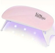 Mini Lampa UV LED do paznokci 6W różowa