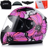 KASK MOTOCYKLOWY LS2 FF353 RAPID II POPPIES DAMSKI RÓŻOWY SYSTEM PINLOCK