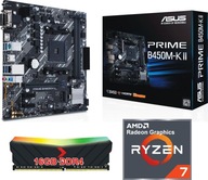 Procesor AMD Ryzen 7 5700G 8 x 3,8 GHz + Základná doska Micro ATX Asus Prime B450M-K II
