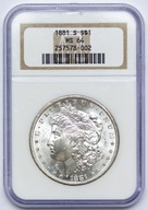 USA, 1 dolar 1881 S, Morgan Dollar, NGC MS64