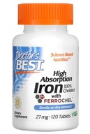 Doctor's Best Iron 27mg 120tab ŽELEZO CHELAT