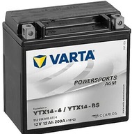 Akumulator motocyklowy Varta YTX14-BS TX14-BS 12V 12Ah 200A AGM URUCHOMIONY