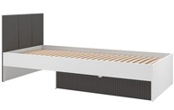 łóżko pojedyncze 90 jednoosobowe szuflada zagłówek tapicerowany Torino 11