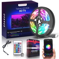 TAŚMA LED 3M RGB USB 5050 Podświetlenie do TV LEDY Pilot APLIKACJA Zestaw