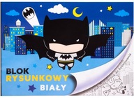 BLOK RYSUNKOWY BIAŁY A4/20k BATMAN + KOLOROWANKA