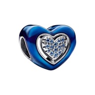 Charms Pandora - Modrá Charms s rotujúcim srdcom 792750C01