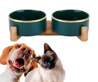 Miska pre psa/mačka dvojitá keramická na stojane