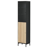 IKEA BOASTAD Skrinka vysoká čierna/dyha dubová 41x185 cm