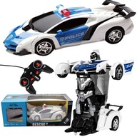 SAMOCHÓD ZDALNIE STEROWANY DUŻY 2W1 ROBOT TRANSFORMERS AUTO PILOT PREZENT