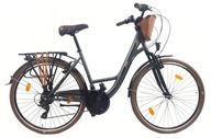Mestský Dámsky Bicykel Kolesá 28 Oceľový Nosič Svetlá Pätka Gumy Sakwa