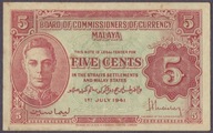 Malaje - 5 centów 1941 (VF)