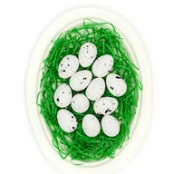 Jajka styropianowe białe nakrapiane 12 szt. 4 cm pisanki