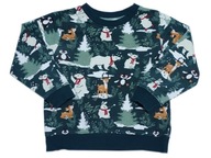H&M ciepła bluza dresowa bluzka POLAR ze zwierzętami 86-92