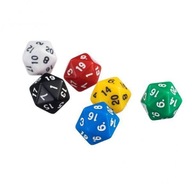 20X 6 Pieces Colorful 20 Sided Dice for