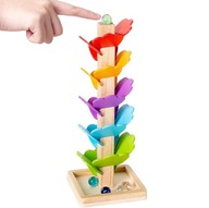 Drevená hračka kulodrom Montessori guličková dráha