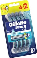 GILLETTE Maszynka jednorazowa do golenia Blue3 PLUS Cool 6+2 sztuk