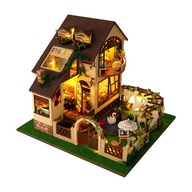 Domek dla lalek miniaturowe zestawy do majsterkowania Woodcrafts Toys Wood