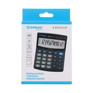 Kalkulator biurowy DONAU TECH 12-cyfr. wyświetlacz wym. 122x100x32mm czarny