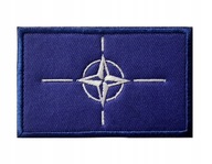 Nášivka na suchý zips - emblém, vlajka NATO 5x8 cm