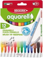 Mazaki Fibracolor Aquarello vodné 12 farieb