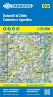 DOLOMITI DI ZOLDO CADORINE E AGORDINE mapa wodoodporna 1:25000 TABACCO 2023