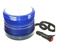 Kohút výstražné svetlo modré 12V 72LED magne