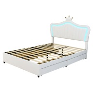 Kárpitozott gyerekágy, szimpla keret, 140 x 200 cm.