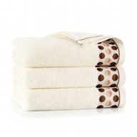 Ręcznik bawełna egipska ZWOLTEX 50x90 ZEN 2 haftowana bordiura 450g ECRU