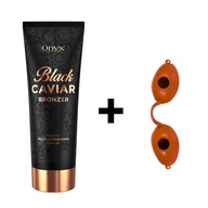 Onyx Black Caviar opaľovací krém v soláriu s bronzerom + okuliare