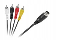 Lechpol KPO2796-1,8 kábel 4x RCA (cinch) - DIN 5-pin 1,8m
