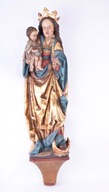 Madonna z dzieckiem gotycka wisząca XX w 86 cm