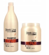 XXL STAPIZ SLEEK LINE REPAIR MASKA 1L + SZAMPON 1L