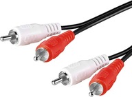 KABEL AUDIO CINCH RCA OBUSTRONNY WTYK przewód 2,5m