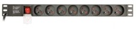 Listwa zasilająca rack PDU, 8 gniazd FR, 1U, 16A, wtyk Schuko 3m