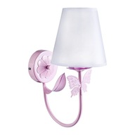 Nástenné svietidlo ružové do detskej izby s motýlikom E14 ALICE PINK EKO-LIGHT