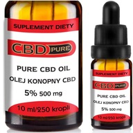 OLEJEK KONOPNY CBD Pure 5% 500mg CERTYFIKOWANY