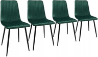 Zestaw 4 krzeseł DankorDesign AXA zieleń butelkowa