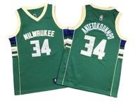 Strój koszykarski nr 34 Antetokounmpo Bucks Jersey, 140-152