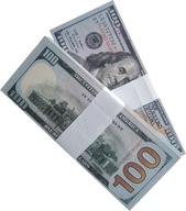 Banknoty do zabawy i nauki 100 dolarów 100szt