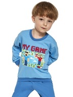 Piżama chłopięca Cornette 477/147 My Game r. 122/128 Minecraft niebieska