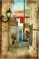 FOTOTAPETA na wymiar stary grecki streets- obraz a