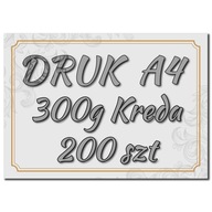 DRUK A4 200 szt DYPLOM CERTYFIKAT Kreda 300g