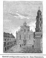 Wilno. Kościół św. Jana Chrzciciela, drzeworyt 1876