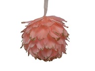 Prívesok z peria, šiška svetlo ružová 11cm darček
