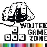Naklejka dekoracyjna na ścianę napis GAMING GAME ZONE + IMIĘ 44x52