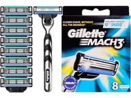 MASZYNKA DO GOLENIA GILLETTE MACH3 + WKŁADY OSTRZA ZAPASOWE NOŻE x8 sztuk