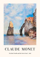 Plakat 70x50 Claude Monet skała plaża malowany morze sztuka BOHO 30 WZORÓW