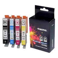 Atrament Masmo 364 / 364 XL / MA - X4(3) pre HP čierna (black), červená (magenta), modrá (cyan), sada, žltá (yellow)