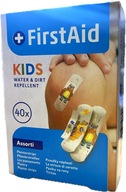 Detské NÁPLASTI FirstAid kids vodotesné 40 ks